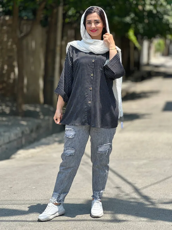 مانتو راه راه 541685