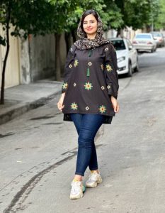 شومیز مشکی خامه دوزی 54654665653