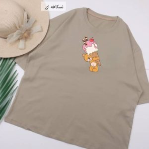 تیشرت باکسی خرس و بستنی ۴۳۸