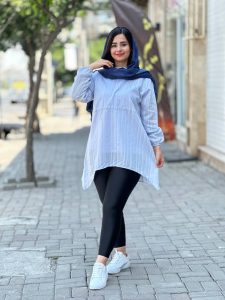 شومیز مانتویی کمر گت دار 4665654