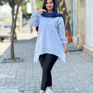 شومیز مانتویی کمر گت دار 4665654