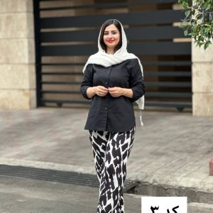 شلوار بگ مازراتی طرح دار ۰۲